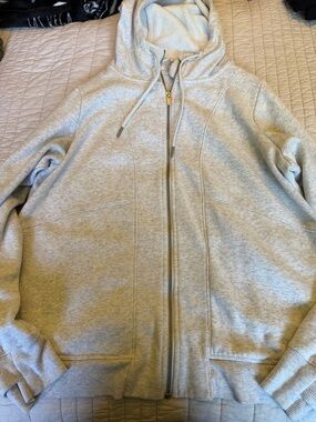 all in motion Light Gray Full-Zip Hoodie with Hood